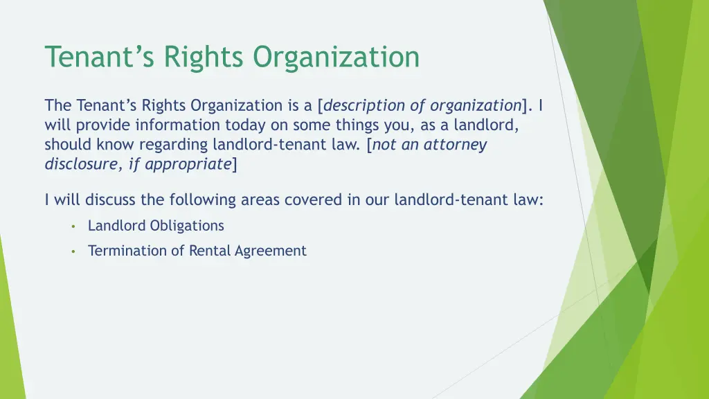 tenant s rights organization