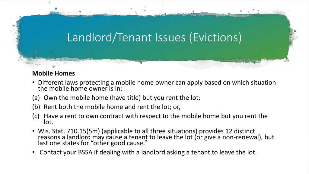 landlord tenant issues evictions 15