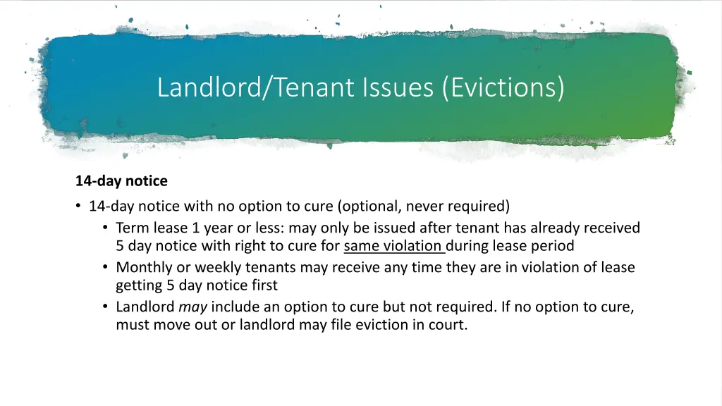 landlord tenant issues evictions 6