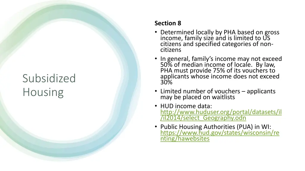 section 8 determined locally by pha based