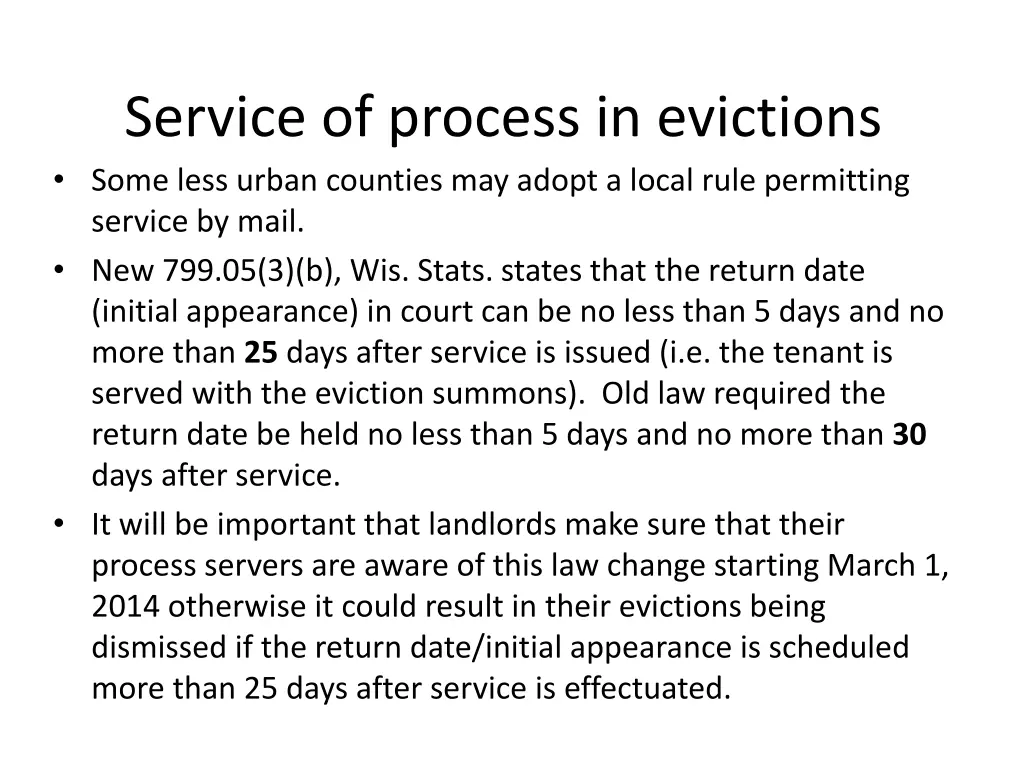 service of process in evictions some less urban