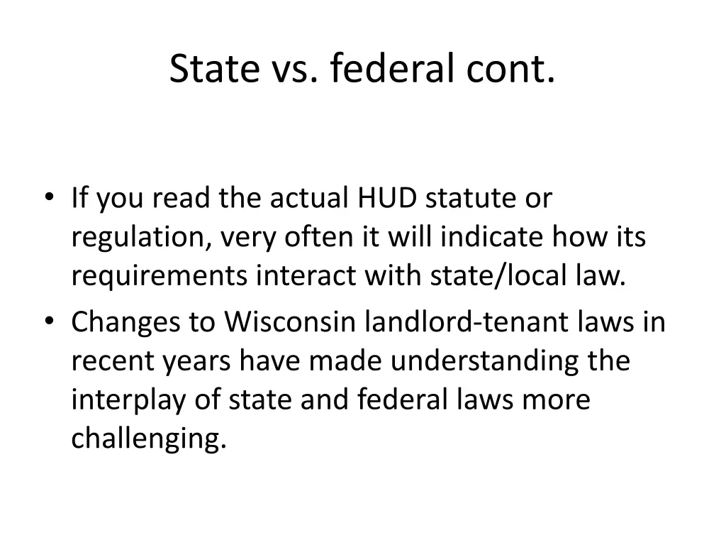 state vs federal cont