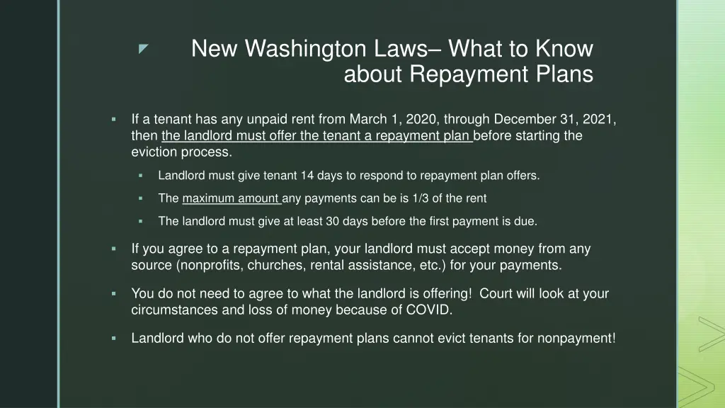 new washington laws what to know about repayment