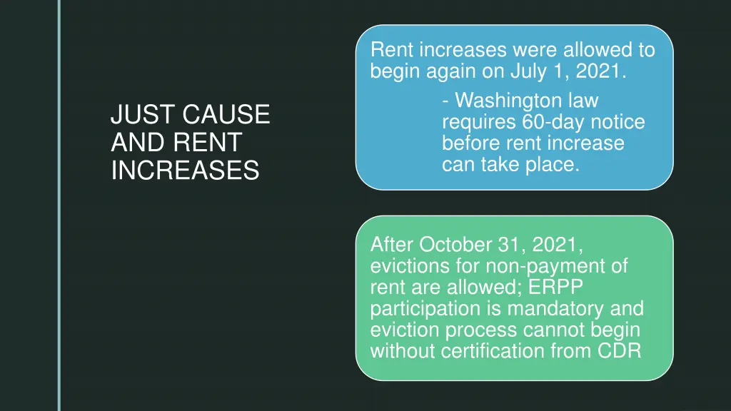 rent increases were allowed to begin again