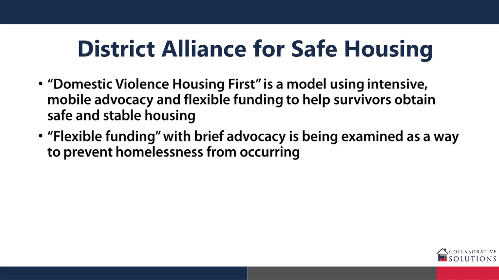 district alliance for safe housing