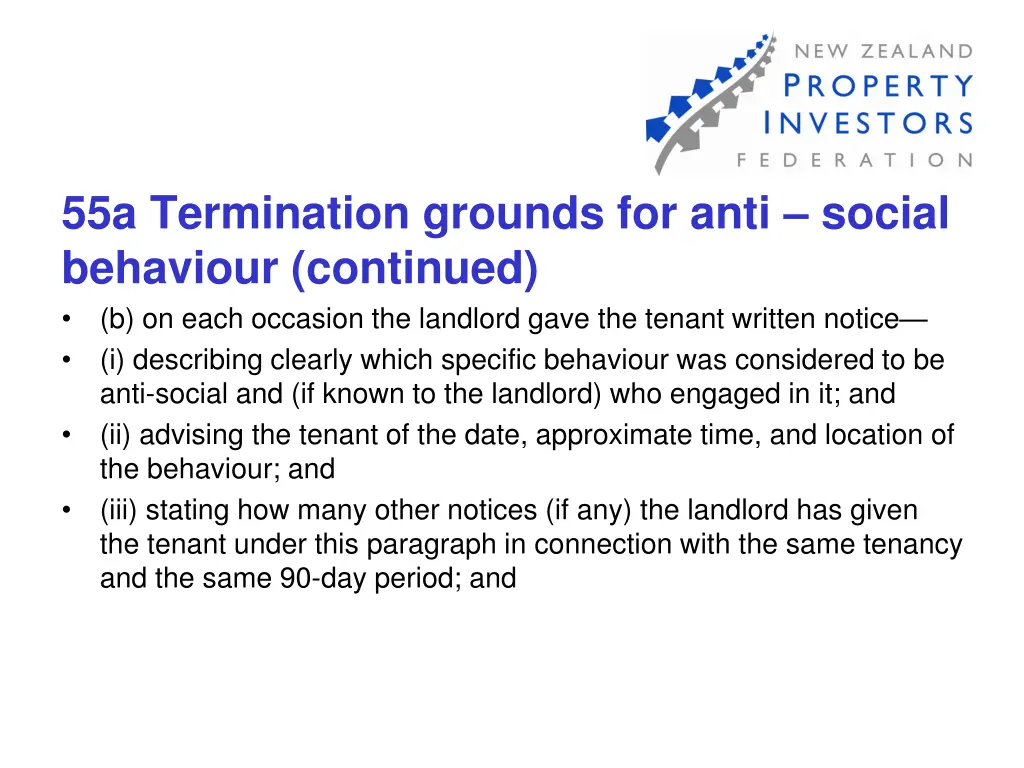 55a termination grounds for anti social behaviour 1