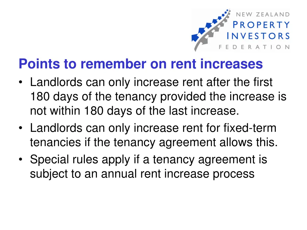 points to remember on rent increases landlords