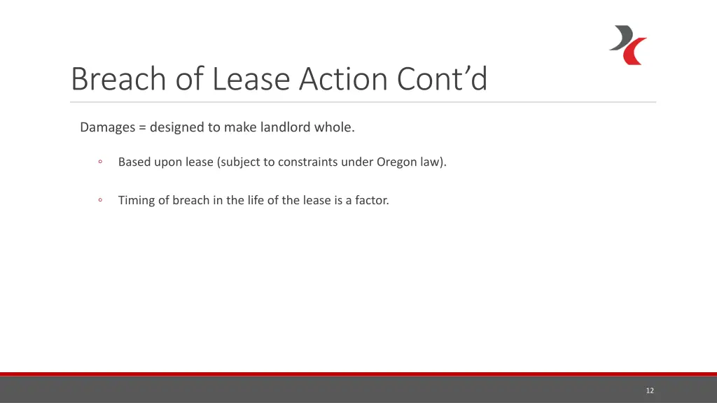 breach of lease action cont d