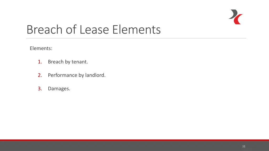 breach of lease elements