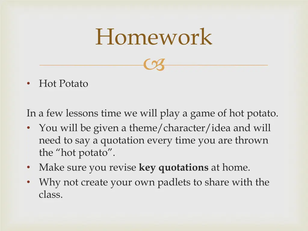 homework