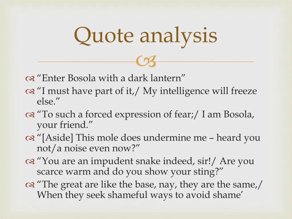 quote analysis