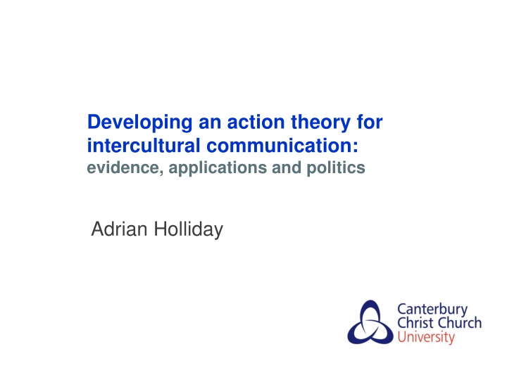 developing an action theory for intercultural