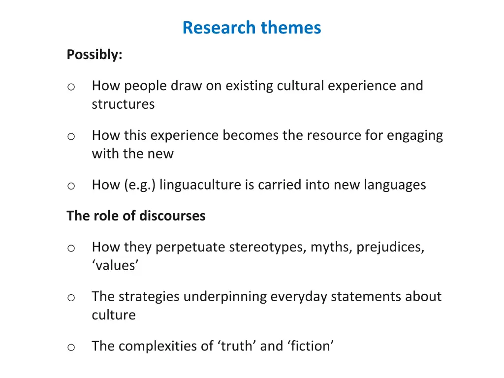 research themes