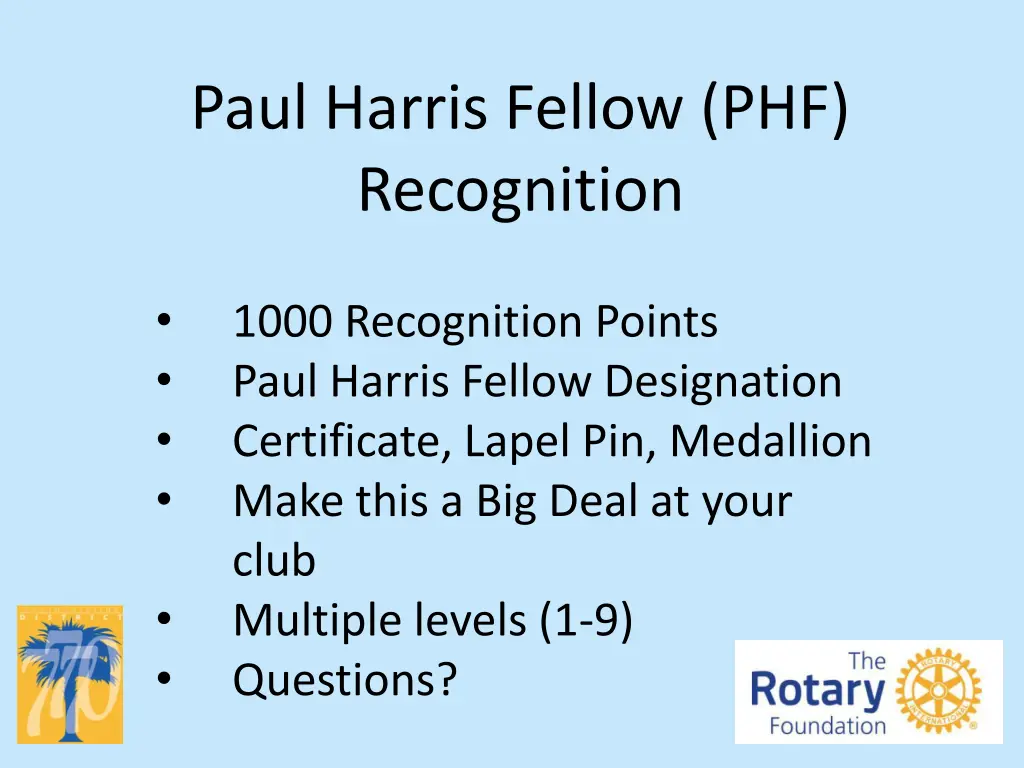 paul harris fellow phf recognition