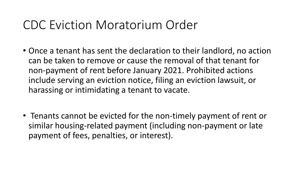 cdc eviction moratorium order 1