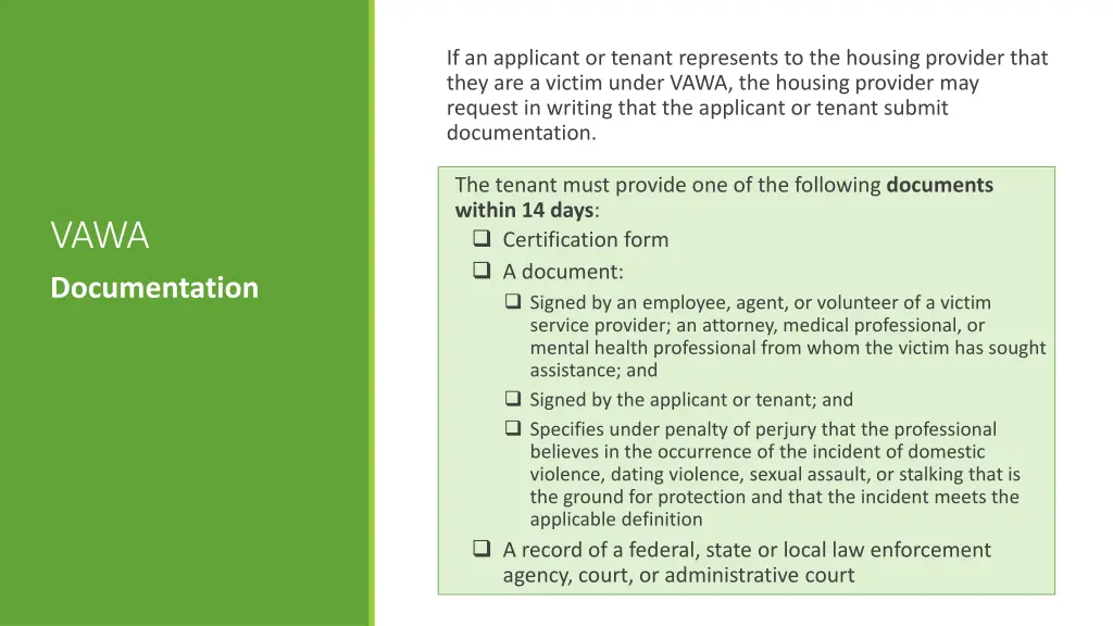 if an applicant or tenant represents