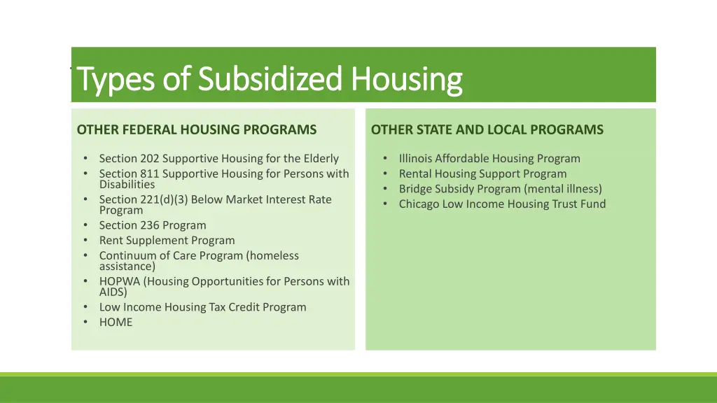 types of subsidized housing types of subsidized 1