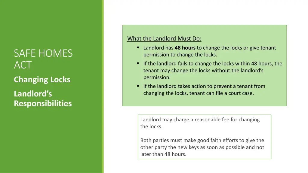 what the landlord must do landlord has 48 hours