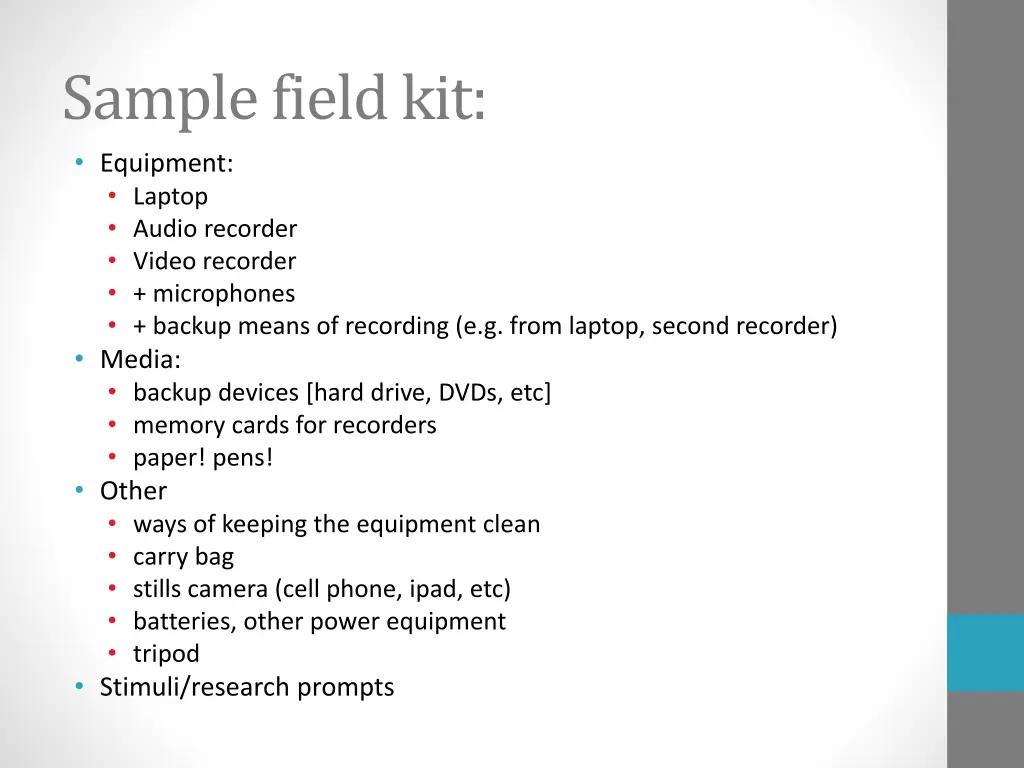 sample field kit equipment laptop audio recorder 1