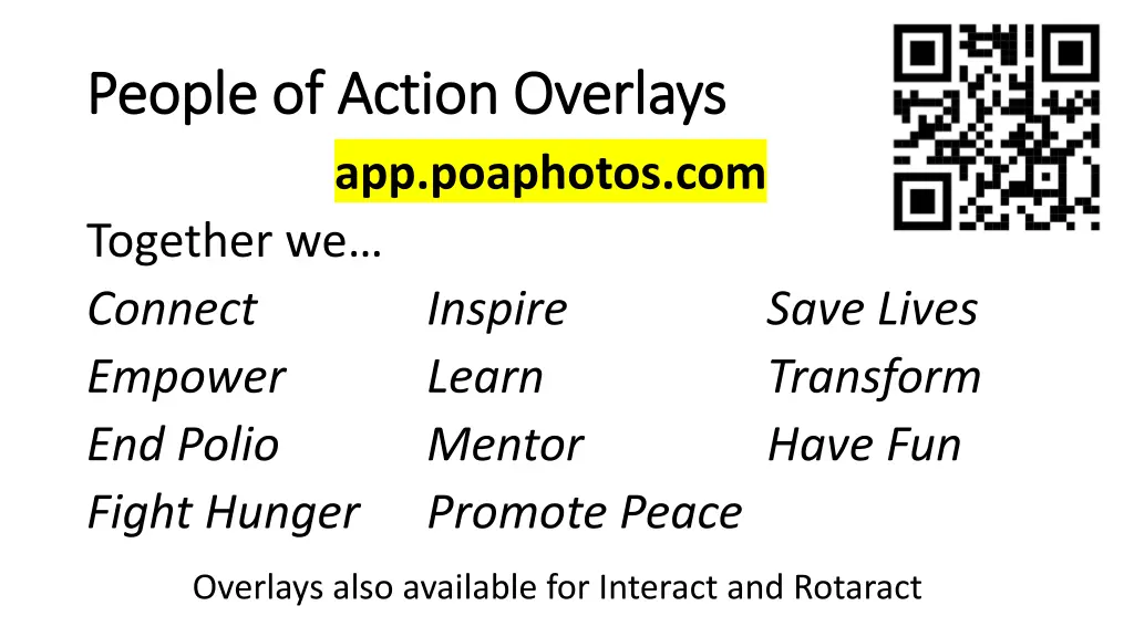 people of action overlays people of action