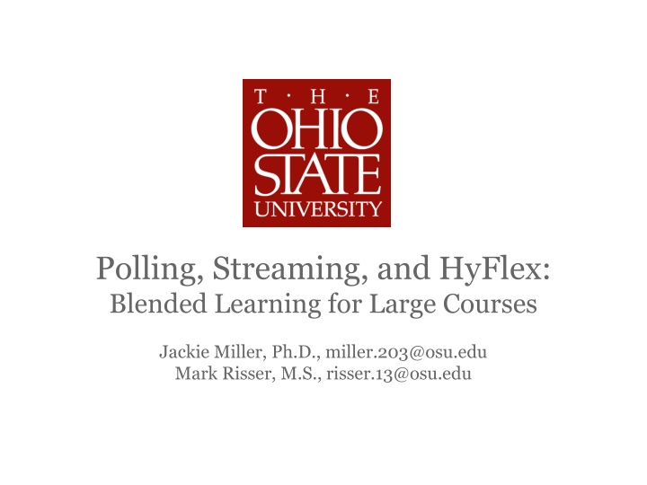 polling streaming and hyflex blended learning