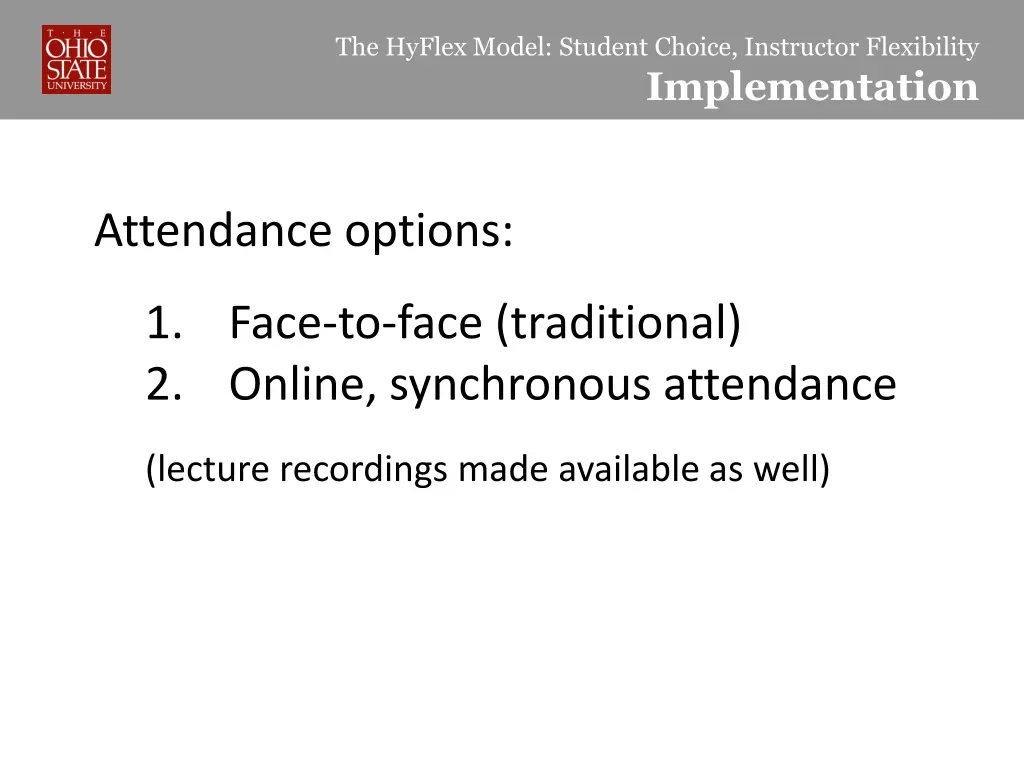 the hyflex model student choice instructor 10