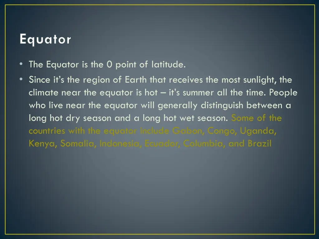 equator