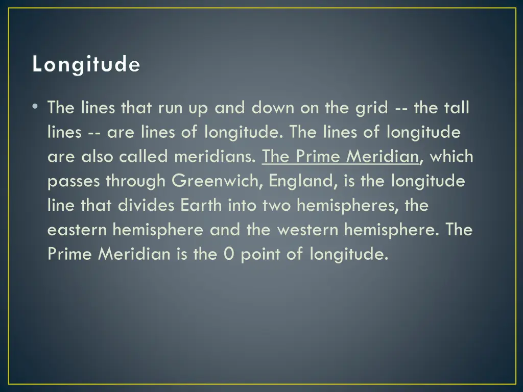 longitude