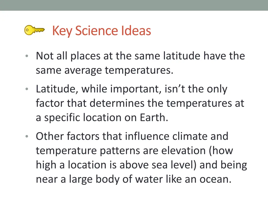 key science ideas