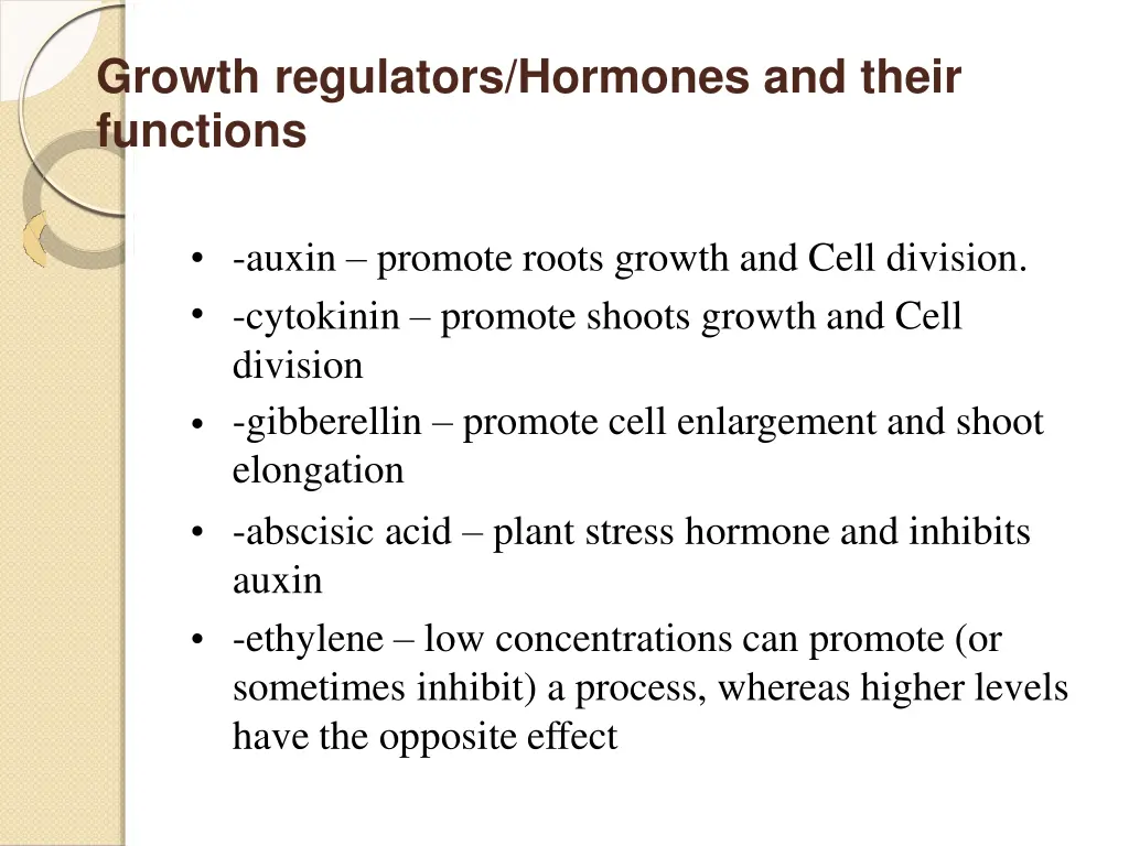 growth regulators hormones and their functions