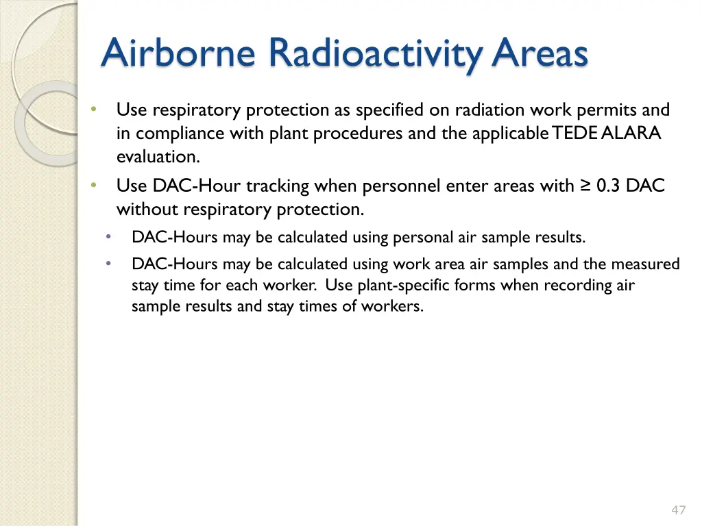 airborne radioactivity areas 4