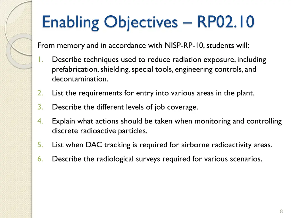 enabling objectives rp02 10