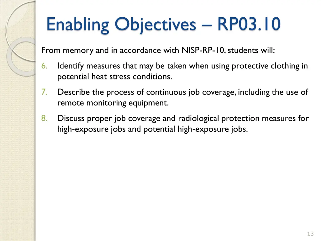 enabling objectives rp03 10 1