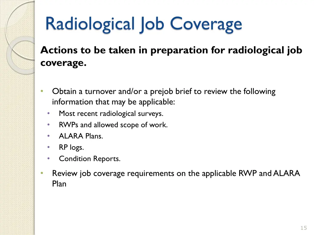 radiological job coverage 1