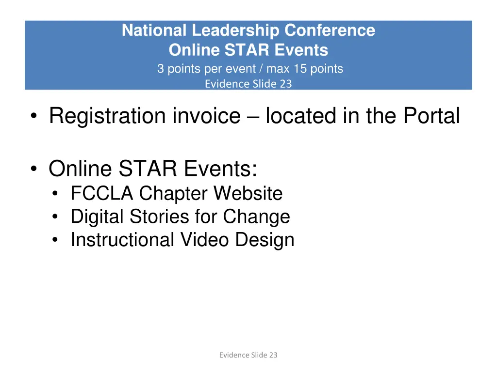 national leadership conference online star events