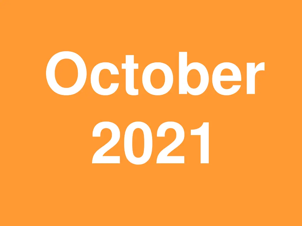 october 2021