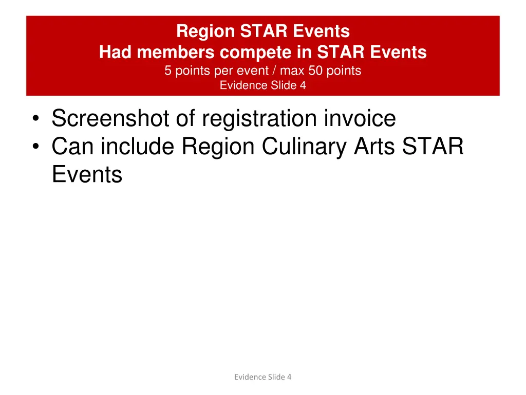 region star events had members compete in star