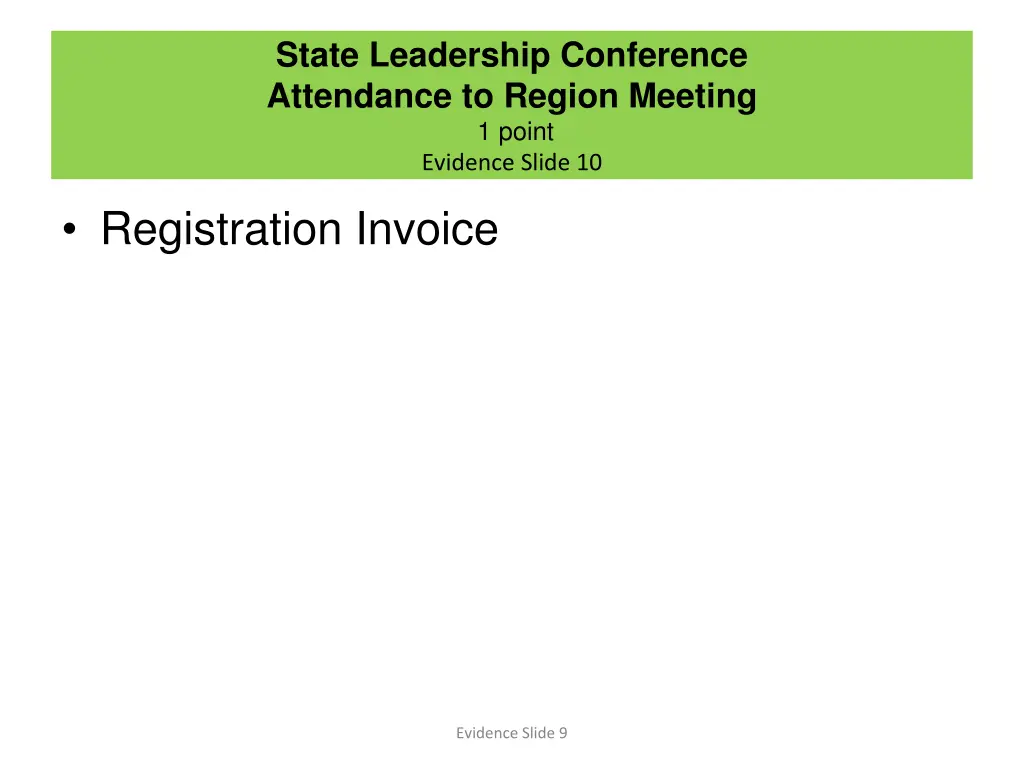 state leadership conference attendance to region