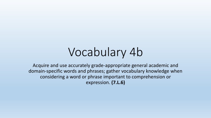 vocabulary 4b