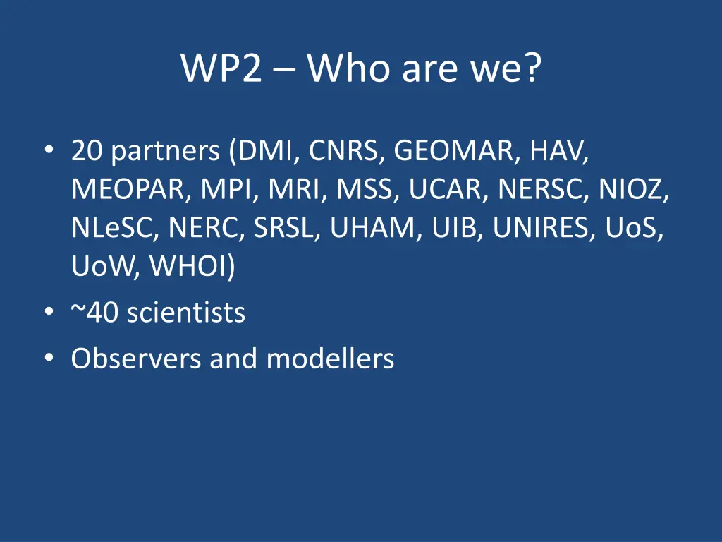 wp2 who are we