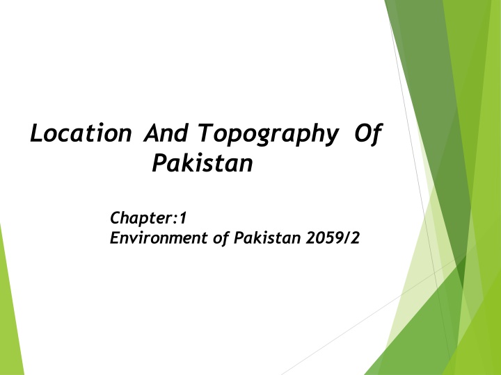 location and topography of pakistan