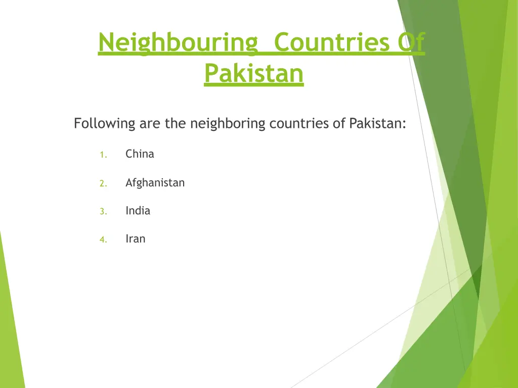 neighbouring countries of pakistan