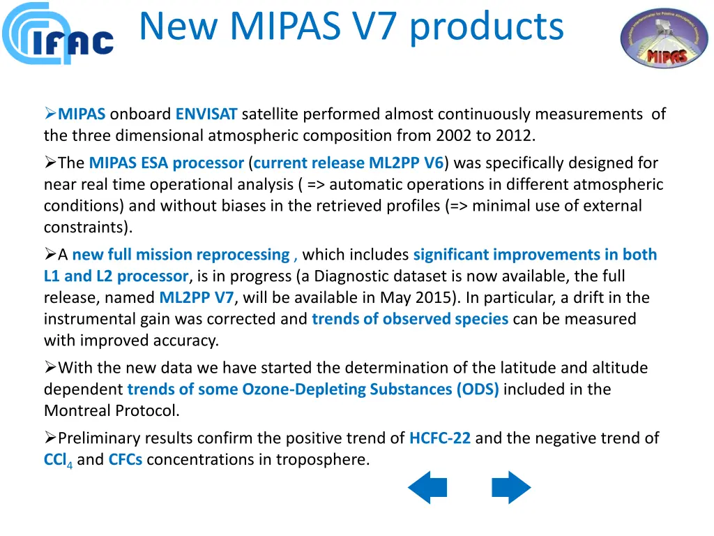 new mipas v7 products 1