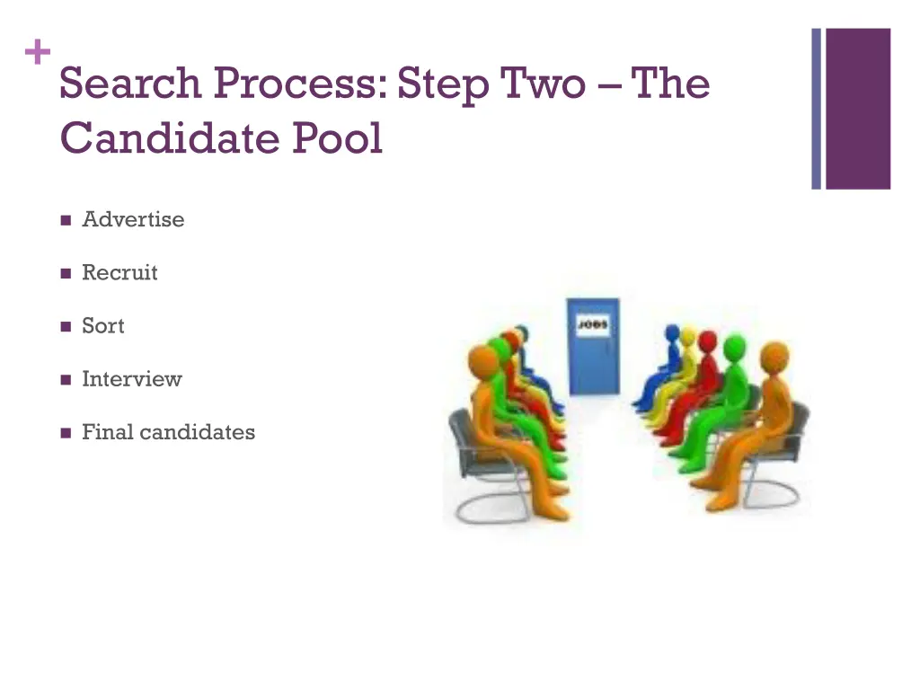 search process step two the candidate pool