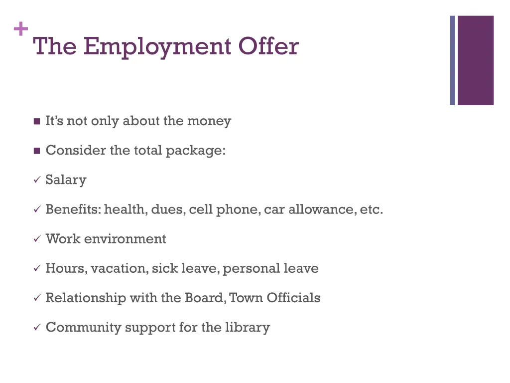 the employment offer