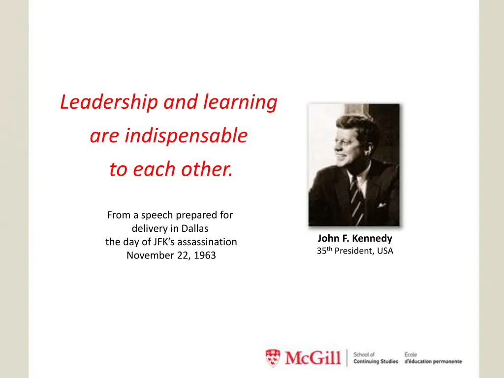 leadership and learning are indispensable to each