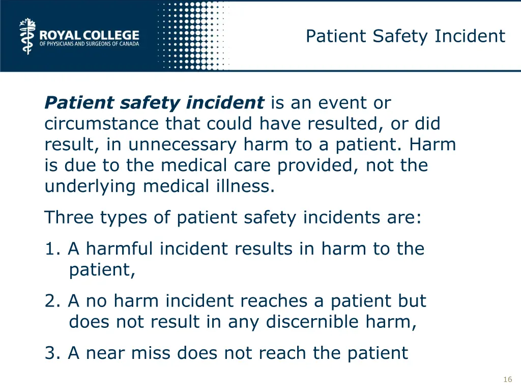 patient safety incident