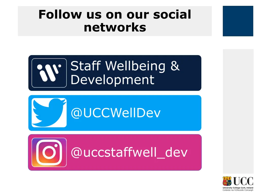 follow us on our social networks