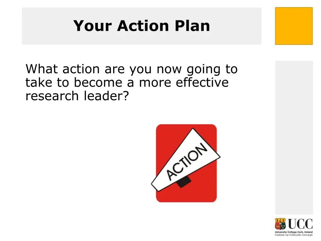 your action plan