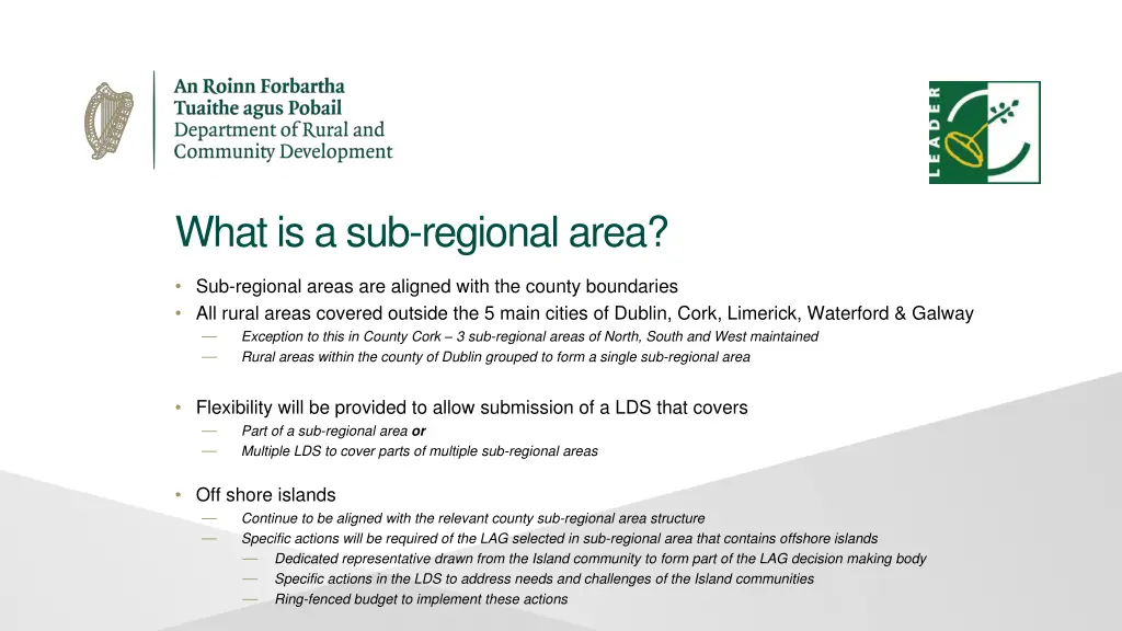 what is a sub regional area